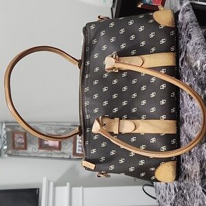 Dooney & Bourke Black and Tan Satchel